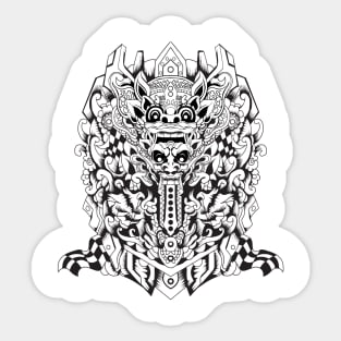 Barong X Rangda Illustration Sticker